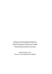 Violac¸a˜ o da Desigualdade de Bell com Vari´aveis Espaciais Transversais Usando Transformada de Fourier Fracional