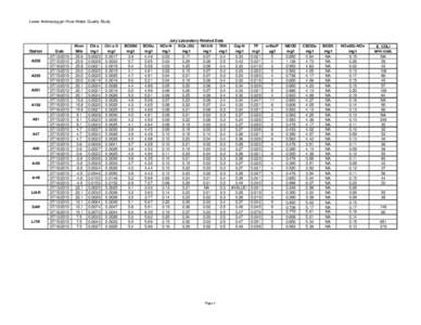 Lower Androscoggin River Water Quality Study  Station A258  A230