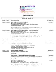 Schedule of Events  Thursday, June 11th 8:00 AM – 5:00 PM  Registration Desk Open