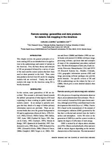 Remote sensing: generalities and data products for malaria risk mapping in the Americas CARLOS A. GUERRA 1 and SIMON I. HAY 1,2 1TALA Research Group, Tinbergen Building, Department of Zoology, University of Oxford,  Sout