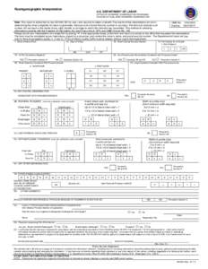 Roentgenographic Interpretation  U.S. DEPARTMENT OF LABOR OFFICE OF WORKERS’ COMPENSATION PROGRAMS DIVISION OF COAL MINE WORKERS’ COMPENSATION