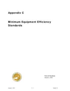 Appendix C Minimum Equipment Efficiency Standards Port of Stockton