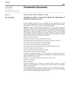9437  Presidential Documents Federal Register Vol. 73, No. 34