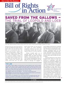 Saved From the Gallows — The Trial of Leopold and Loeb