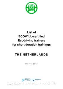 Microsoft Word - List of ECOWILL trainers NL.doc