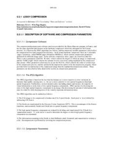 [removed]LOSSY COMPRESSION As reported in Reference[removed]excluding “Data and Software” section) Reference[removed]Web Page Report, http://astrosun.tn.cornell.edu/faculty/squyres/compression/compression.ht