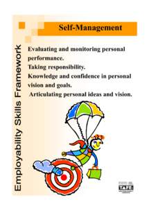 Self-Management Evaluating and monitoring personal performance. Taking responsibility. Knowledge and confidence in personal vision and goals.