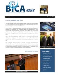 NEWS November 2014 Monthly News Updates  Cascais, October 30th 2014
