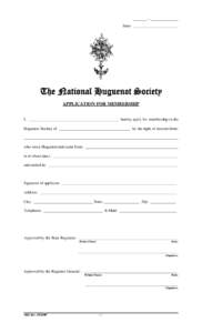 The National Huguenot Society Membership Application