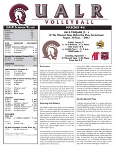 Double / University of Arkansas at Little Rock / Sun Belt Conference / Sports / Sports in the United States / Volleyball / Arkansas–Little Rock Trojans