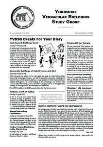 YORKSHIRE VERNACULAR BUILDINGS STUDY GROUP www.yvbsg.org.uk  Newsheet No 58