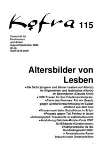 115 Zeitschrift für Feminismus und Arbeit August/SeptemberJg.