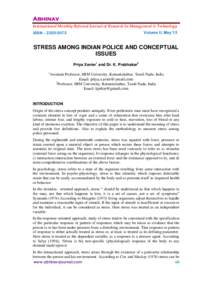 Psychology / Workplace stress / Occupational stress / Police officer / Hans Selye / Rational temperament / Psychological resilience / Stress / Mind / Health