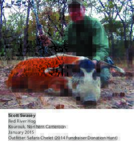 Scott Swasey Red River Hog Kourouk, Northern Cameroon January 2015 Outfitter: Safaris CheletFundraiser Donation Hunt)