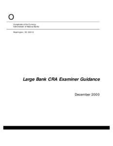 Large Bank CRA Examiner Guidance