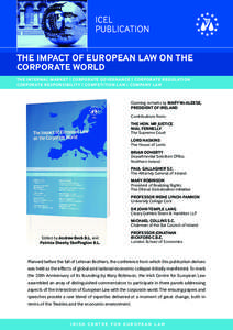 ICEL PUBLICATION I R I S HIMPACT C E N T R OF E F EUROPEAN O R E U R O P E ALAW