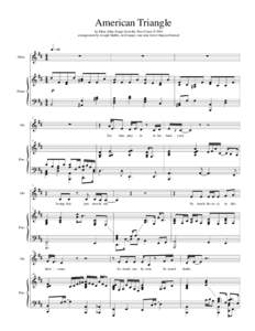 American Triangle by Elton John, Songs from the West Coast © 2001 arrangement by Joseph Stubbs, in D major, one note lower than performed Oboe