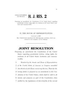 IA  110TH CONGRESS 1ST SESSION  H. J. RES. 2