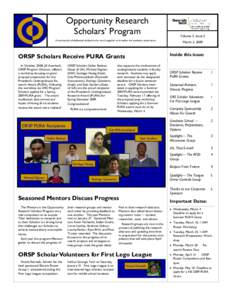 Third Newsletter, March 2009