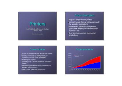 Standby Product Profile - Printers