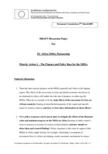 EURPEAN COMMISSION Directorate-General Development and Relations with African, Caribbean and Pacific States EU Development policy : Horizontal issues Forward looking studies and policy coherence  European Commission, 5th