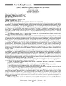 Nonrule Policy Documents INDIANA DEPARTMENT OF ENVIRONMENTAL MANAGEMENT Office of Land Quality 100 N. Senate Avenue Indianapolis, IN[removed]OLQ PH: ([removed]