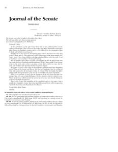 16  JOURNAL OF THE SENATE Journal of the Senate THIRD DAY