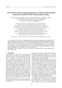 LETTER  Earth Planets Space, 60, 785–790, 2008 A new index to monitor temporal and long-term variations of the equatorial electrojet by MAGDAS/CPMN real-time data: EE-Index