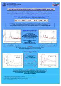 - ITALY  NEUTRON SCATTERING STUDIES ON DOPED AND UNDOPED SODIUM ALANATES A. Albinatia , D. Colognesib , C. M. Jensenc, L. Malea , A. J. Ramirez-Cuestad , S. Rizzato a, M. Zoppib a)Dipartimento di Chimica Strutturale, Uni