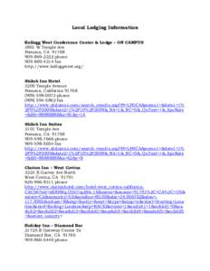 Microsoft Word - Local Lodging Information.doc