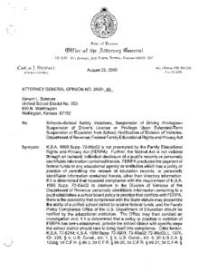 [removed] | [removed] | Kansas Attorney General Opinion | Carla J. Stovall / Richard D. Smith