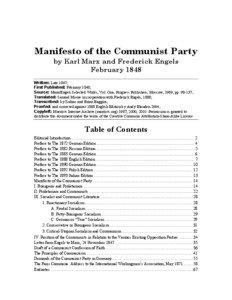 Manifesto of the Communist Party