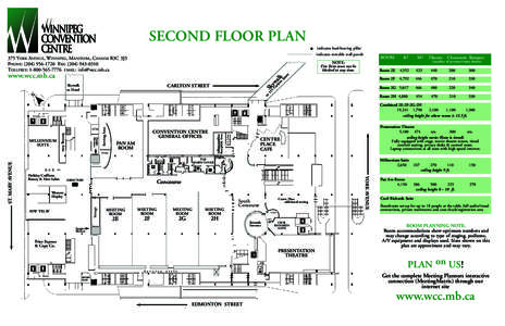 SECOND FLOOR PLAN indicates load-bearing pillar indicates movable wall panels 375 YORK AVENUE, WINNIPEG, MANITOBA, CANADA R3C 3J3 PHONE: ([removed]FAX: ([removed]