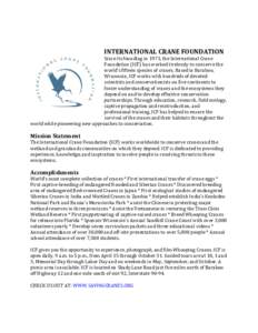 Microsoft Word - INTERNATIONAL CRANE FOUNDATION.docx