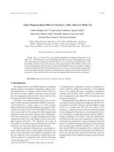 Metallurgy / Magnetic alloys / Magnetic refrigeration / Ferromagnetism / Heat treating / Alloy / Nickel titanium / Magnet / Metallography / Physics / Electromagnetism / Materials science