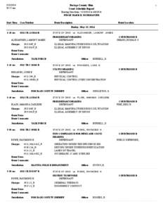 [removed]:55 am Portage County Ohio Court Schedule Report