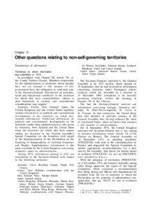 625  Other questions relating to non-self-governing territories