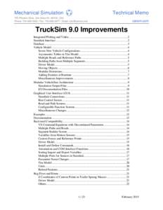 Mechanical Simulation  Technical Memo 755 Phoenix Drive, Ann Arbor MI, 48108, USA Phone: [removed] • Fax: [removed] • Email: [removed]