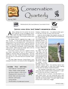 Conservation Quarterly Spring[removed]Volume 9, Issue 1