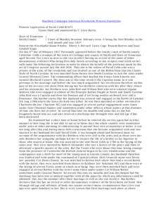 Southern Campaign American Revolution Pension Statements Pension Application of David Cobb R2071 Transcribed and annotated by C. Leon Harris State of Tennessee Smith County