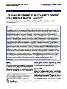 The value of zebrafish as an integrative model in effect-directed analysis - a review