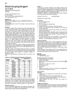 Seraclone (Blood Grouping Reagent) Anti-D (RH1)