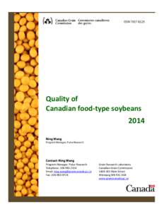 Quality of Canadian food-type soybeans