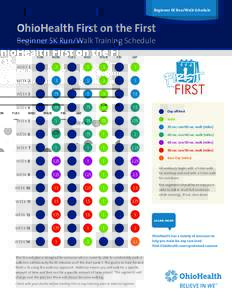 Beginner 5K Run/Walk Schedule  OhioHealth First on the First Beginner 5K Run/Walk Training Schedule SUN