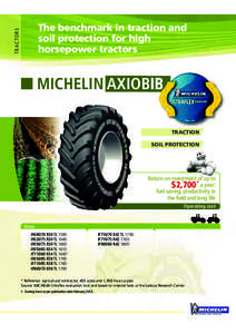 T R AC TO R S  The benchmark in traction and soil protection for high horsepower tractors