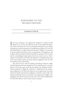 Foreword to the Second Edition Stephen G. Ray Jr.  E
