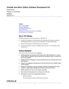 Oracle® Java Micro Edition Software Development Kit Release Notes Release 3.4 for Windows E25309-08 September 2013