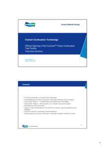 Carbon dioxide / Carbon sequestration / Technology / Carbon capture and storage / Doosan Group / Doosan Babcock / Flue gas / Furnace / Oxy-fuel combustion process / Chemical engineering / Chemistry / Combustion