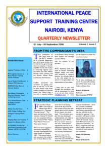 IPSTC  Newsletter 3rd Qtr 2008