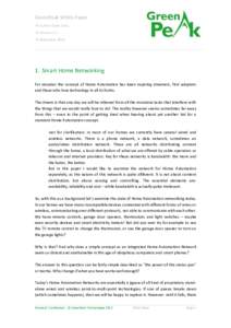 GreenPeak White Paper  Author: Cees Links  Version 2.1  November[removed]Smart Home Networking